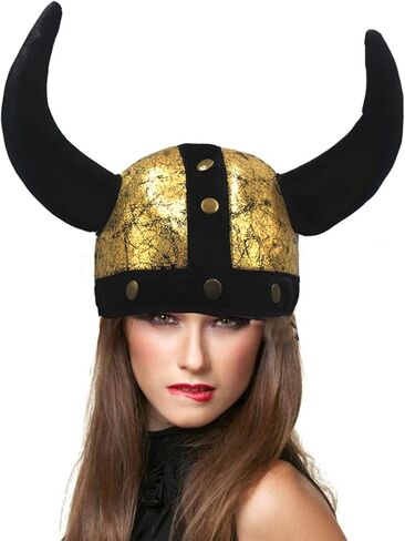 PENINSULA LOVE Medieval Viking Helmet Hat Middle Ages Warrior Hat Cosplay Ox Horns Cap Halloween Devil Cap for Women Men in Kuwait