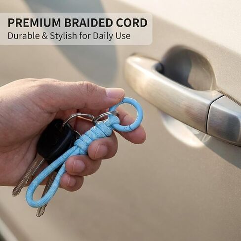 8 Pcs Paracord Keychain Lanyard Set, Handmade Braided Rope Key Strap in 8 Colors, Lightweight Durable Key Holder for Car Keys, Backpacks and Outdoor EDC in Saudi Arabia