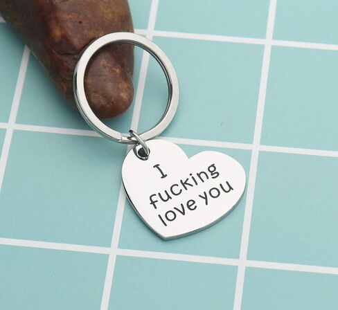 Beeshion I Cerealsly Love You Keychain Heart Charm Key Chain Couple Gift for Husband Boyfriend Gift in Saudi Arabia