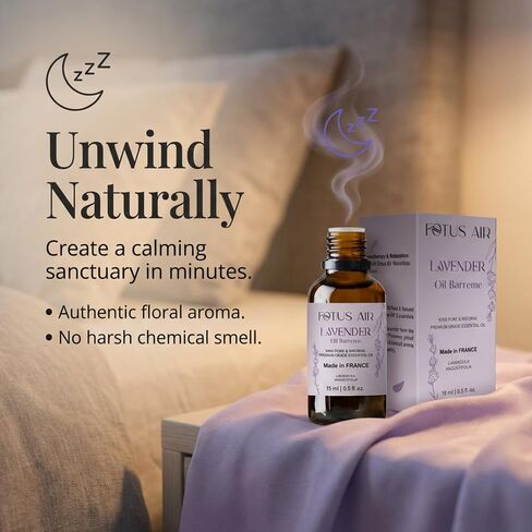 French Lavender Essential Oil 15ml, 100% Pure Natural Therapeutic Grade Undiluted, High Altitude Lavandula Angustifolia, Aromatherapy Diffuser Sleep & Relaxation, Haute Provence France in Saudi Arabia