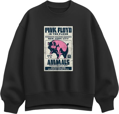 HYBRID APPAREL Pink Floyd - حيوانات - سترة نسائية كبيرة الحجم مصنوعة من الصوف in Kuwait