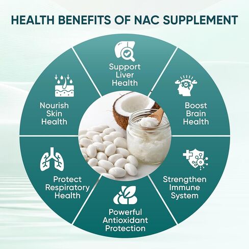 The Standard Lab NAC 600mg & NAD Daily Complex، مكمل NAC العضوي، كبسولات N-Acetyl Cysteine ​​مع NAD+ للصحة الخلوية والرئة، ومستويات مضادات الأكسدة ودعم المناعة، غير معدل وراثيًا، 300 كبسولة هلامية in Kuwait