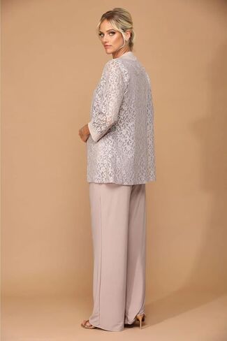 Women's Eva USA 3455 Long Formal Mother of Groom Jacket Pants Suit Navy Blue XL in Saudi Arabia