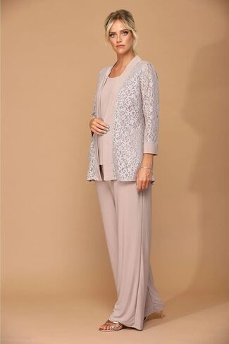 Women's Eva USA 3455 Long Formal Mother of Groom Jacket Pants Suit Navy Blue XL in Saudi Arabia