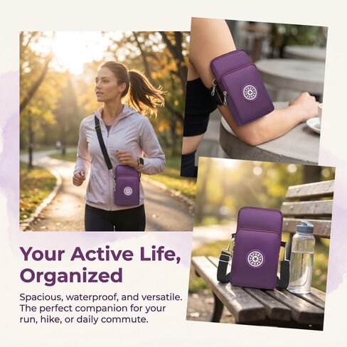 Travel Cell Phone Pouch Belt Pouch, Phone Holster Crossbody Bag with Shoulder Strap for Smartphone Walking Passport in Kuwait