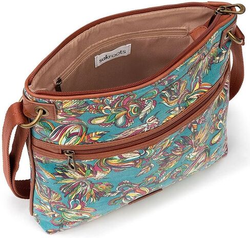 Sakroots Artist Circle Flat Crossbody, Teal Treehouse in Kuwait