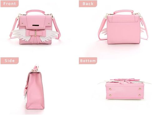 JHVYF Women's Cute Wings Bow Top Handle Cross Body Shoulder Bags Girls Kawaii Handbag Pink in Saudi Arabia