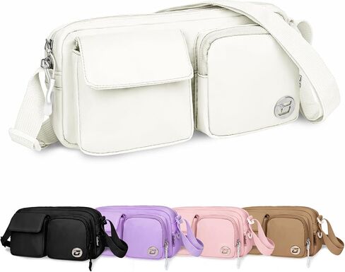 Goloni Small Crossbody Bag for Women Water-Resistant Nylon Multi-Pocket Lightweight Travel Shoulder Messenger Bag in Saudi Arabia