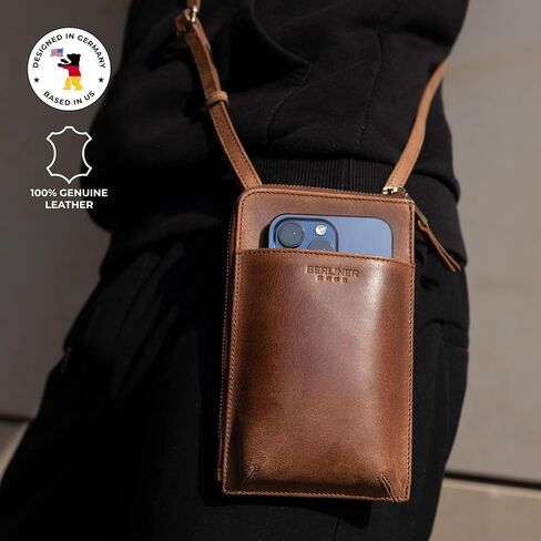 BERLINER BAGS Genuine Leather Cell Phone Purse Kim, Small Crossbody Bags for Women, Phone Wallet in Kuwait