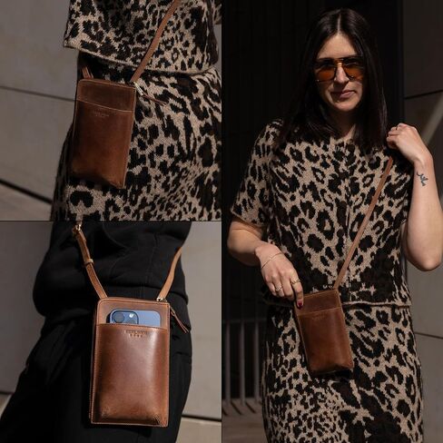 BERLINER BAGS Genuine Leather Cell Phone Purse Kim, Small Crossbody Bags for Women, Phone Wallet in Kuwait
