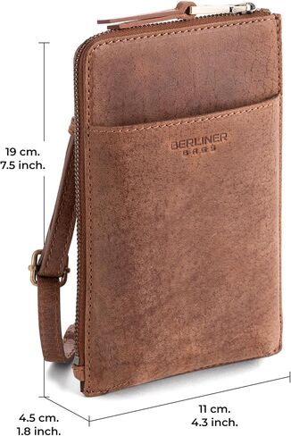 BERLINER BAGS Genuine Leather Cell Phone Purse Kim, Small Crossbody Bags for Women, Phone Wallet in Kuwait