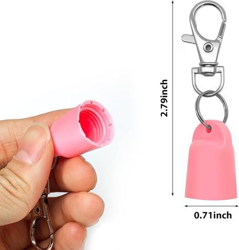 4-Pack Lip Balm Keychain for 0.35 oz Slant-Tip Tubes, Compatible with for Aquaphor Lip Repair, Lip Balm Holder Keychain Fits Badge Reel, Purse & Backpack, Screw-On Lip Balm Holder, Balm Not Included in Kuwait