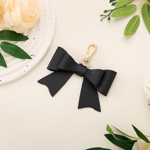Leather Bag Charms for Handbags - Cute Bow Bag Charm, 3D Pink Coquette Purse Keychain, Coquette Key Chain Gift in Saudi Arabia