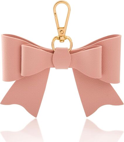 Leather Bag Charms for Handbags - Cute Bow Bag Charm, 3D Pink Coquette Purse Keychain, Coquette Key Chain Gift in Saudi Arabia