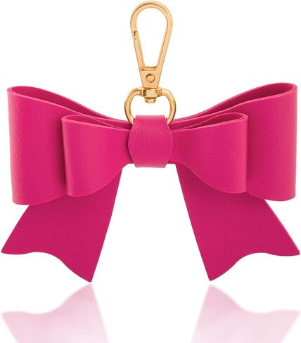 Leather Bag Charms for Handbags - Cute Bow Bag Charm, 3D Pink Coquette Purse Keychain, Coquette Key Chain Gift in Saudi Arabia