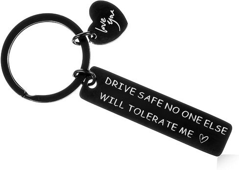 Ouligay Drive Safe Keychain for Him Boyfriend Birthday Christmas Gift for Him Husband Fiance Men Boyfriend Valentine's Day Bf Funny Romantic I Love You Presents Husband Gifts From Wife in Saudi Arabia