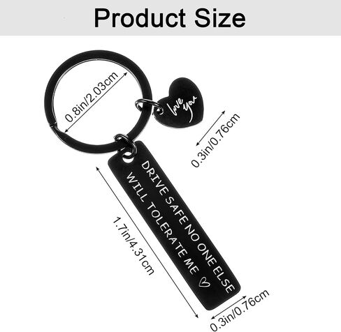 Ouligay Drive Safe Keychain for Him Boyfriend Birthday Christmas Gift for Him Husband Fiance Men Boyfriend Valentine's Day Bf Funny Romantic I Love You Presents Husband Gifts From Wife in Saudi Arabia