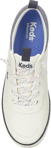حذاء رياضي نسائي من Keds Center Iii سهل الارتداء، جلد أبيض ثلجي/كحلي، مقاس W 8.5 in Kuwait