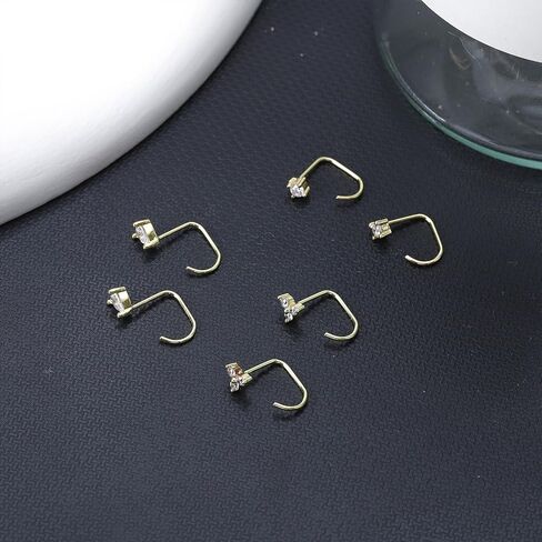 NEWITIN 3 Pairs Half Hoop Earrings for Women Gold Stay Close Hoop Earrings Backless Earring Cartilage Helix Open Huggie Hoops Lightweight Mutiple Piercing Jewelry for Women in Saudi Arabia