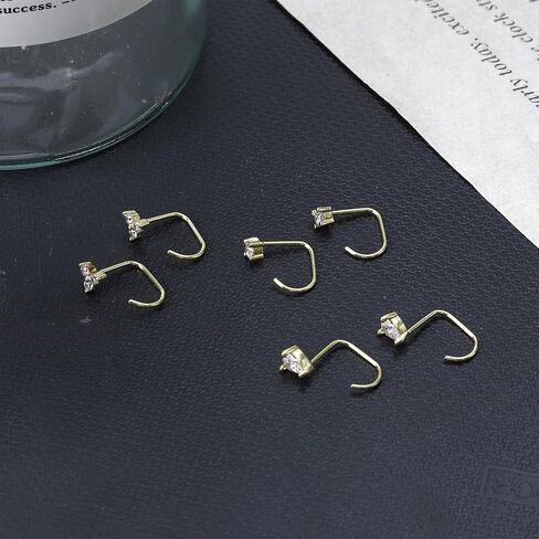 NEWITIN 3 Pairs Half Hoop Earrings for Women Gold Stay Close Hoop Earrings Backless Earring Cartilage Helix Open Huggie Hoops Lightweight Mutiple Piercing Jewelry for Women in Saudi Arabia
