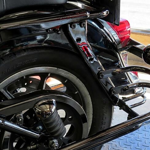 Saddlebag Rail Support Bracket for Harley Touring Road King Electra Glide Street Glide Road Glide Tour Glide 1980-2008, Chrome in Kuwait