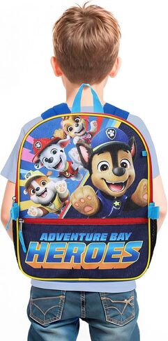 حقيبة ظهر BIOWORLD Boys Paw Patrol مقاس 16 بوصة مكونة من خمس قطع مع مجموعة غداء، وحقيبة أدوات، وسلسلة مفاتيح مصبوبة، وحلقة تسلق (طفل صغير/طفل كبير) أحمر مقاس واحد in Kuwait