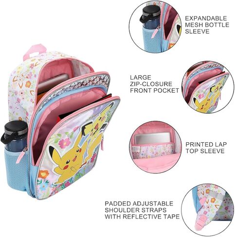 Bioworld Pokemon Pikachu & Pichu Youth 16" Satin Backpack in Kuwait