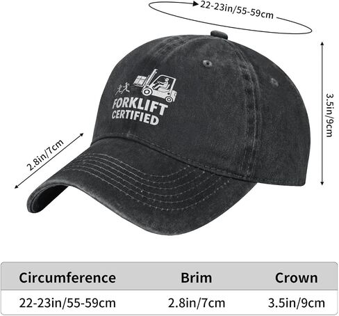 Forklift Certified Women and Men Black Visor Hats Adjustable Running Funny Baseball Cap in Saudi Arabia