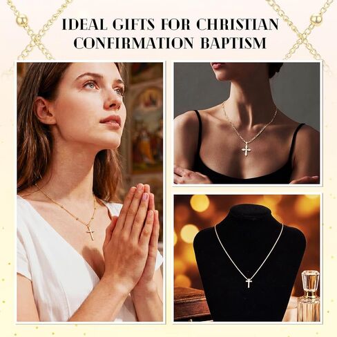 9 Pack Faith Cross Necklace Bulk Christian Gifts for Women Gold Plated Adjustable Chain with Bible Verse Cards Church Jewelry Set for Baptism Confirmation in Saudi Arabia