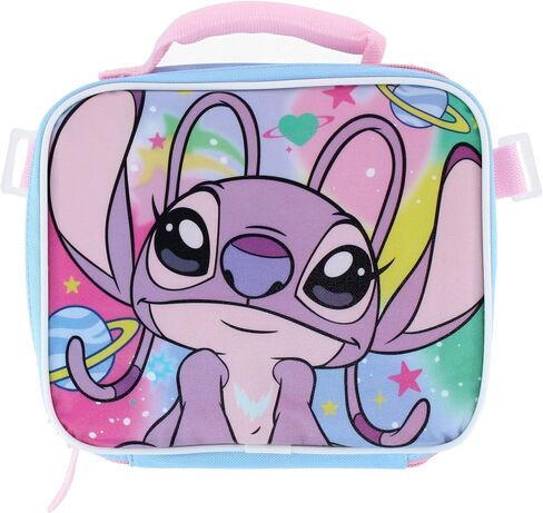 Fast Forward Kids Backpack & Lunch Bag Set –Stitch & Angel 16" Lightweight School Bookbag with Insulated Lunch Bag – Perfect for Preschool & Elementary Girls in Kuwait