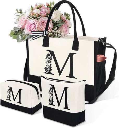 HOMIEE 3PCS Canvas Tote Bag, Bride Gifts for Bridal Shower Wedding Bachelorette Party Engagement Honeymoon in Saudi Arabia
