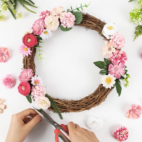 ATTGREAT Fake Flowers Heads Bulk 66PCS Small Silk Flower Heads Mini Artificial Daisy Roses Buds 3D Faux Floral Accessories for Crafts DIY Hair Cake Wedding Party Home Decoration, Pink in Saudi Arabia