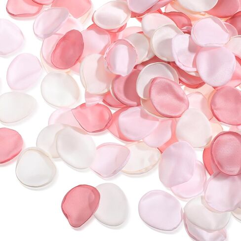 200 Pcs Fake Flower Petals Silk Rose Petals Artificial Flower Petal for Wedding Bridal Shower Romantic Night Aisle Reception Table Centerpieces Decor Pink in Kuwait