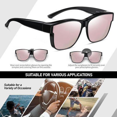 HAOLOTA Fit Over Sunglasses-Polarized for Men, Oversized Sun Glasses Square Shades UV400 Protection for Driving in Saudi Arabia