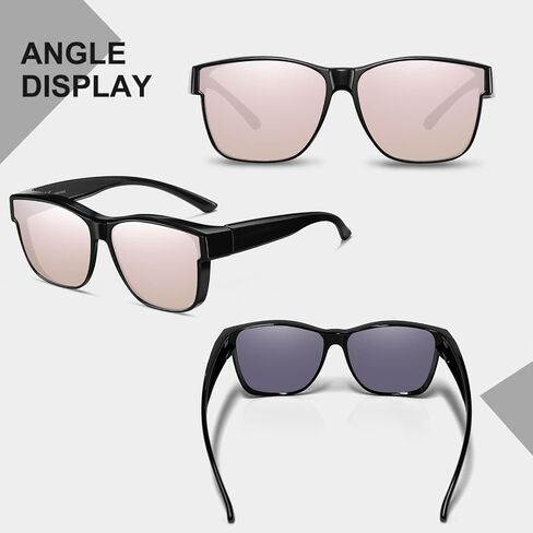 HAOLOTA Fit Over Sunglasses-Polarized for Men, Oversized Sun Glasses Square Shades UV400 Protection for Driving in Saudi Arabia