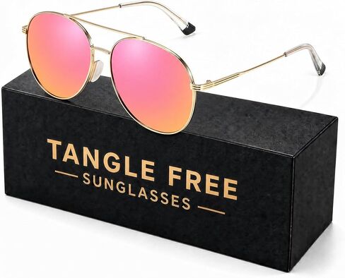 Tangle Free Aviator Sunglasses Polarized Sun Glasses for Women Men with UV Protection 2026 Fashion Shades in Kuwait