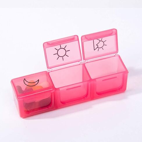 Weekly Pill Organizer 3 Times a Day, 7 Day Medicine Planner with 21 Compartments, Large Vitamin and Medication Organizer Box for Pills and Supplements（Pattern Design） in Kuwait