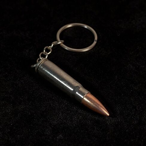 Bullet Keychain Real Fired Shell Casing Keyring Gift for Men Veterans Military Memorial Collectible Home Decor Accessories in Saudi Arabia