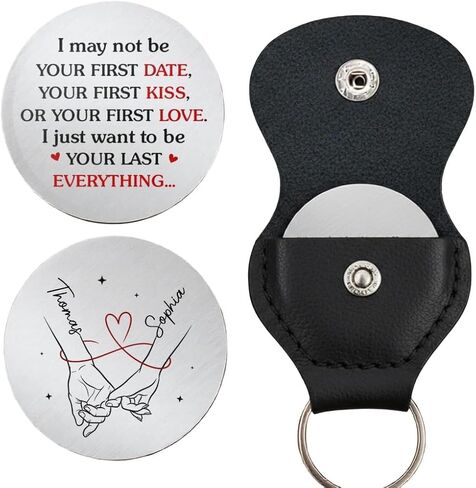Personalized Couple Pocket Hug 2026, Custom I May Not Be Your First Date Your First Kiss Pocket Hugs, Wedding Engagement Gifts For Husband Wife, Valentines Anniversary Couples Gifts For Women Men in Kuwait