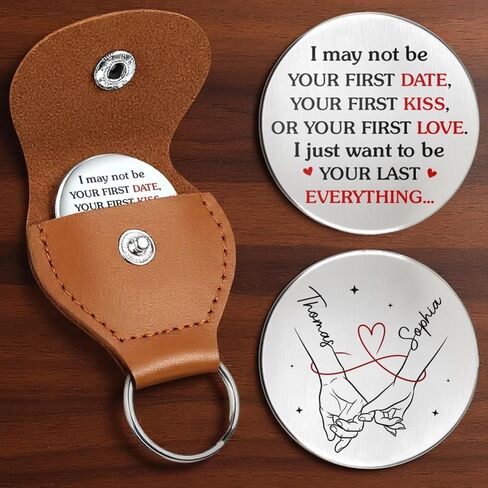 Personalized Couple Pocket Hug 2026, Custom I May Not Be Your First Date Your First Kiss Pocket Hugs, Wedding Engagement Gifts For Husband Wife, Valentines Anniversary Couples Gifts For Women Men in Kuwait