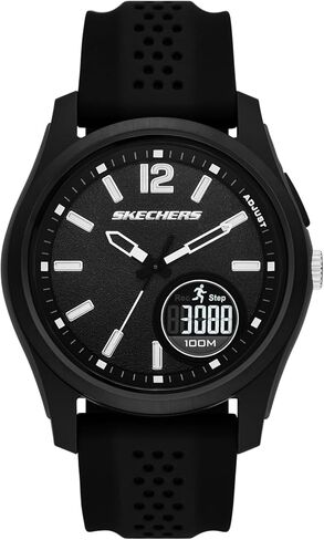 Skechers Men's Sellas Analog-Digital Black Silicone Watch (Model: SR5268) in Kuwait