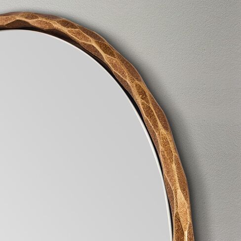 ANDY STAR Hand-Forged Gold Arched Bathroom Mirror for Wall, 24x36 Inch Vintage Solid Steel Metal Frame Bathroom Vanity Mirror, Antique Arch Wall Mirror, Hangs Vertically in Saudi Arabia