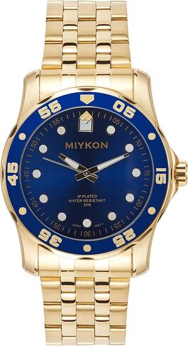 Miykon Dive Watches for Men | Casual Sports Analog Watch Men with Ion Polished Stainless Steel Bracelet | Luminous Hands, Scratch Resistant Glass, Japanese Quartz, 100ft Water Resistant in Kuwait