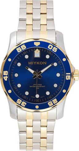 Miykon Dive Watches for Men | Casual Sports Analog Watch Men with Ion Polished Stainless Steel Bracelet | Luminous Hands, Scratch Resistant Glass, Japanese Quartz, 100ft Water Resistant in Saudi Arabia