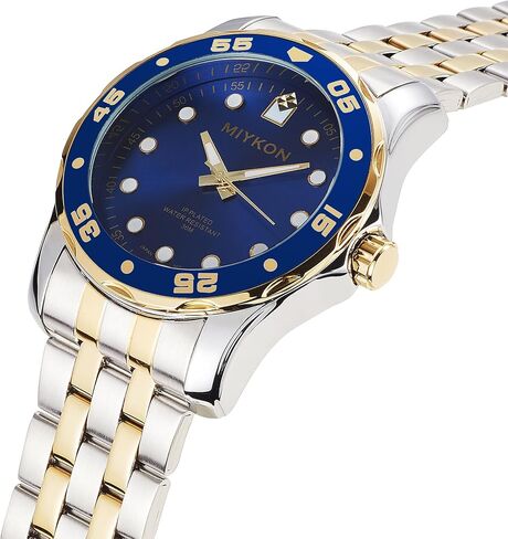 Miykon Dive Watches for Men | Casual Sports Analog Watch Men with Ion Polished Stainless Steel Bracelet | Luminous Hands, Scratch Resistant Glass, Japanese Quartz, 100ft Water Resistant in Saudi Arabia