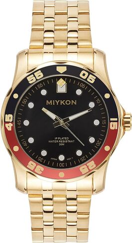 Miykon Dive Watches for Men | Casual Sports Analog Watch Men with Ion Polished Stainless Steel Bracelet | Luminous Hands, Scratch Resistant Glass, Japanese Quartz, 100ft Water Resistant in Saudi Arabia