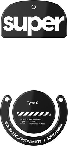 Superglide2 - New Controllable Speed Textured Surface Smoothest Mouse Feet/Skates Made with Ultra Strong Glass Smooth and Durable Sole for Logitech G Pro X Superlight1 [Black] in Kuwait