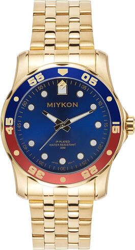 Miykon Dive Watches for Men | Casual Sports Analog Watch Men with Ion Polished Stainless Steel Bracelet | Luminous Hands, Scratch Resistant Glass, Japanese Quartz, 100ft Water Resistant in Saudi Arabia