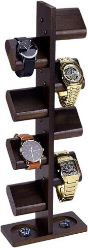 PH PandaHall Wooden Watch Holder Stand Watches Display Tower Wristwatch Holder Racks Multiple Watch Stand Jewelry Organizer, Great Gift for Men Women Bracelets Rings Showcase Storage, Hold 16 Watches in Kuwait
