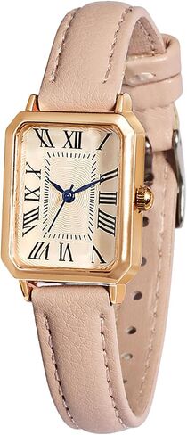BESTKANG Leather Strap Watches for Women Elegant Dainty Ladies Watch Vintage Rectangle Women Quartz Wrist Watch in Saudi Arabia